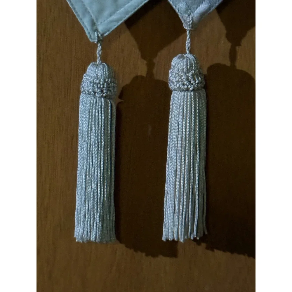 Silver Champagne Checkered Table RunnerTassels 13x60 Formal Dining Wedding Decor